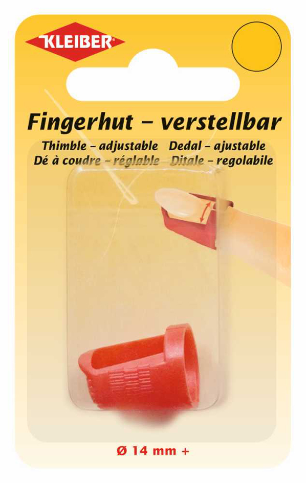 KLEIBER Fingerhut, rot, für lange Fingernägel von kleiber
