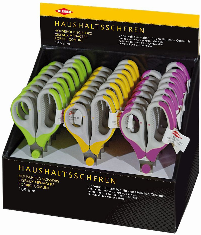 KLEIBER Haushaltsscheren, rund, Länge: 165 mm, 24er Display KLEIBER Haushaltsscheren, rund, Länge: 165 mm, 24er Display von kleiber