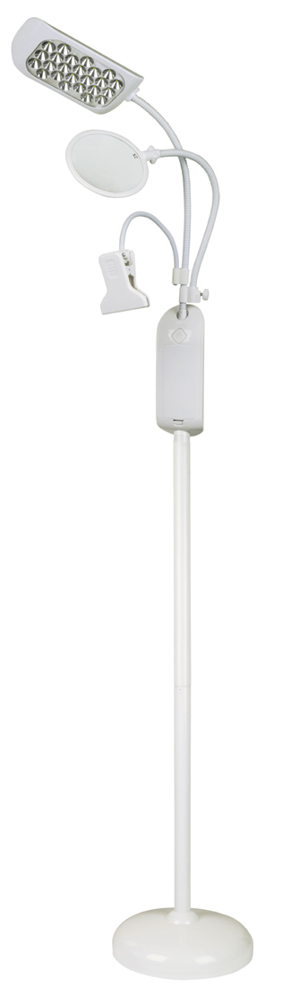KLEIBER LED-Stehleuchte mit Klemme & Lupe, weiß KLEIBER LED-Stehleuchte mit Klemme & Lupe, weiß von kleiber