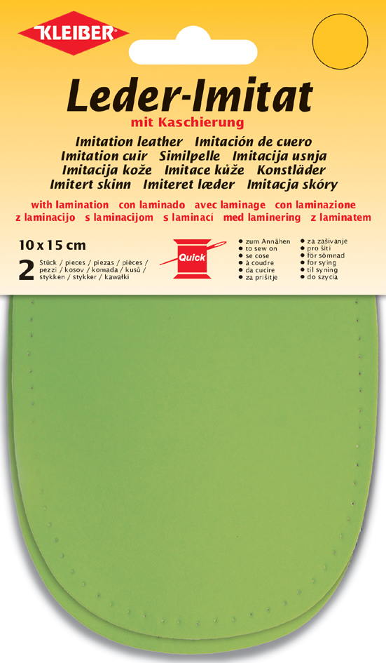 KLEIBER Leder-Imitat mit Kaschierung, 100 x 150 mm, limette von kleiber