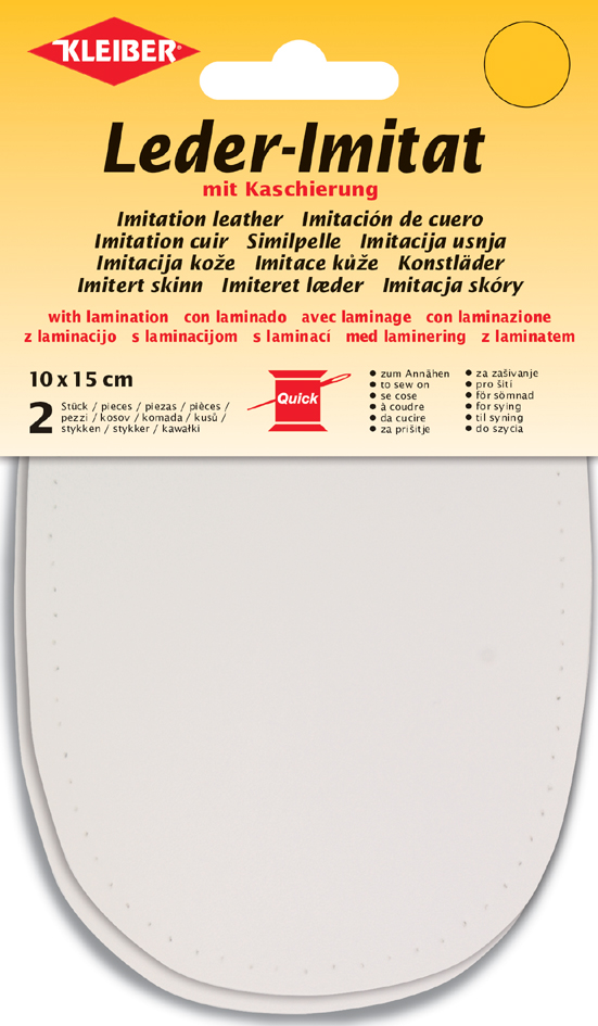 KLEIBER Leder-Imitat mit Kaschierung, 100 x 150 mm, weiß von kleiber