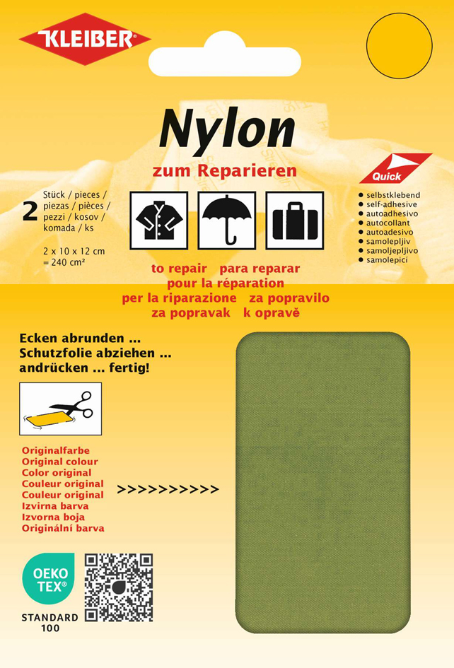KLEIBER Nylon-Flicken, selbstklebend, blattgrün von kleiber