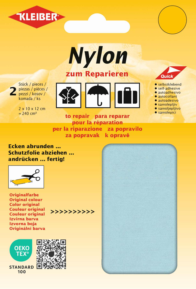 KLEIBER Nylon-Flicken, selbstklebend, eisblau von kleiber