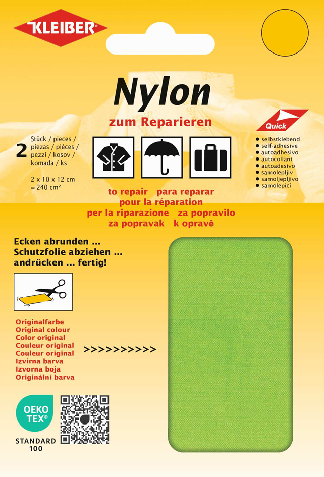 KLEIBER Nylon-Flicken, selbstklebend, hellgrün von kleiber