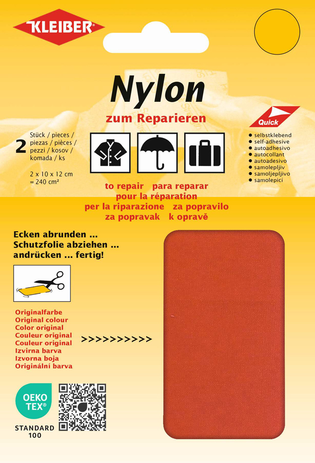 KLEIBER Nylon-Flicken, selbstklebend, orange von kleiber