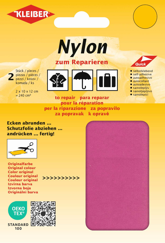 KLEIBER Nylon-Flicken, selbstklebend, pink von kleiber