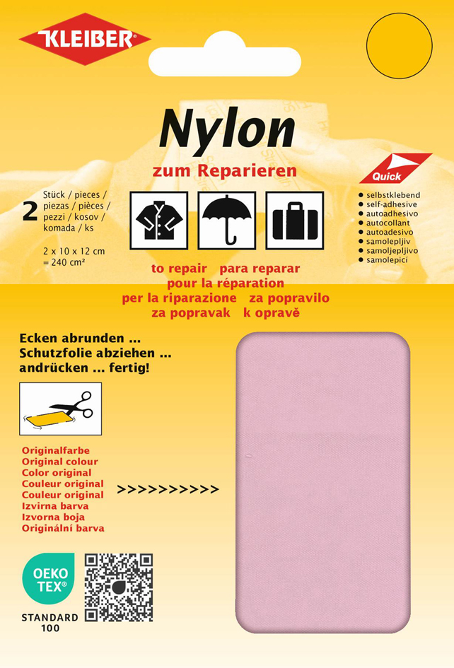 KLEIBER Nylon-Flicken, selbstklebend, rosa von kleiber