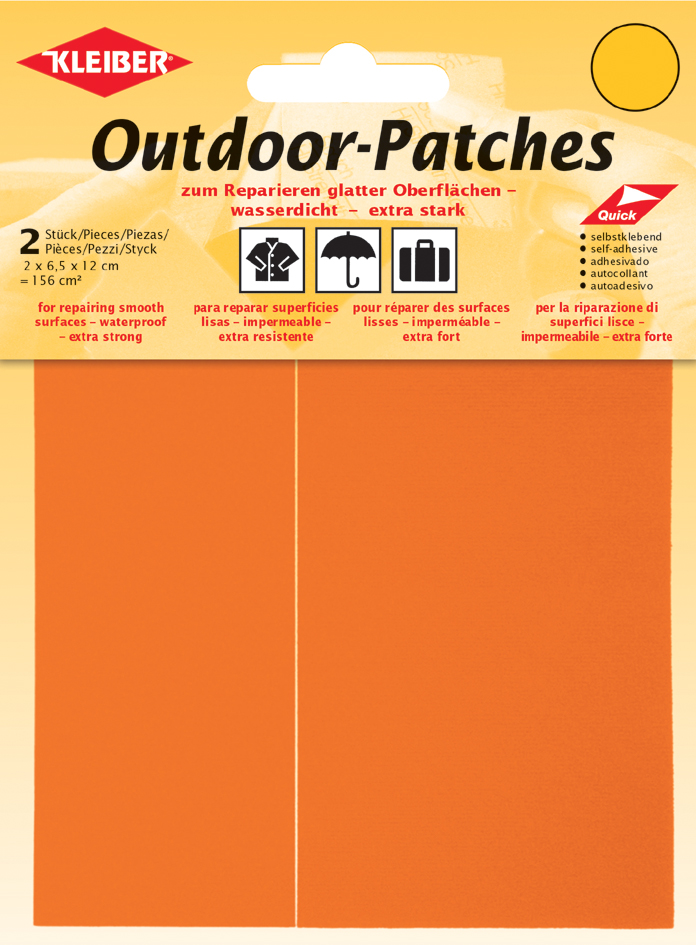 KLEIBER Outdoor-Patches, selbstklebend, 65 x 120 mm, neon- KLEIBER Outdoor-Patches, selbstklebend, 65 x 120 mm, neon- von kleiber