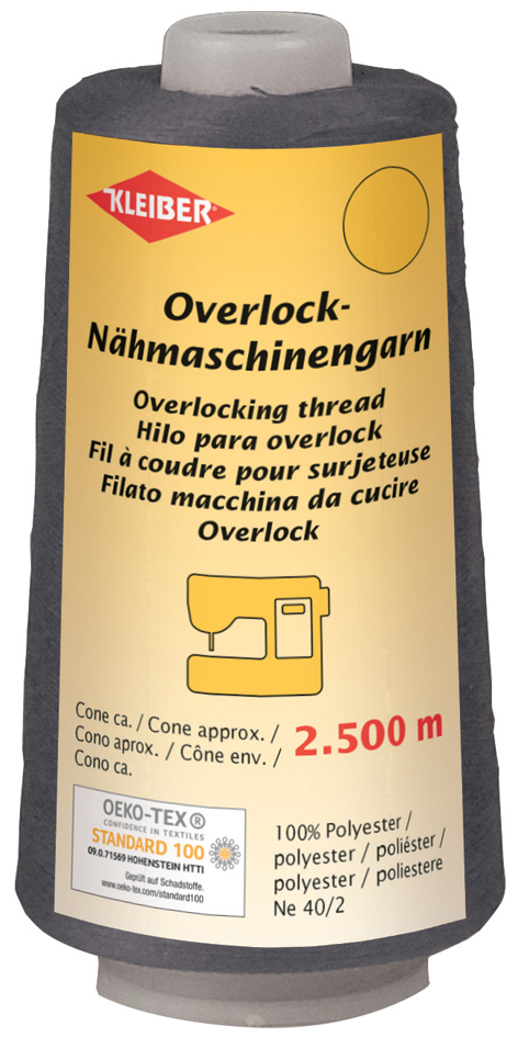 KLEIBER Overlock-Nähmaschinengarn, 2.500 m, dunkelgrau von kleiber