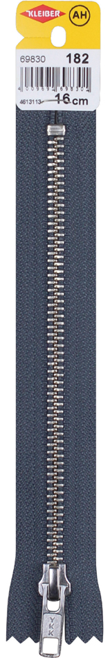 KLEIBER Reißverschluss, Metall, Länge: 160 mm, schiefergrau von kleiber