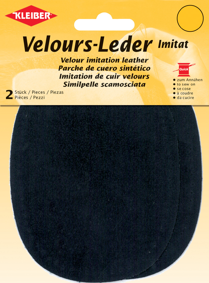 KLEIBER Velour-Leder-Imitat, 100 x 130 mm, dunkelblau von kleiber