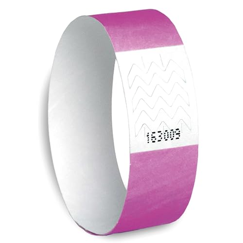 Eintrittsbänder, nummeriert, original Tyvek 19 mm - Festivalbänder, Eventbänder, Kontrollbänder, Securebänder, Partybänder, Einlassbänder, (neonpink, 700) von kleinkariert medien