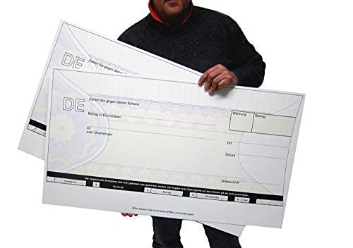 2 Stück MEGA Scheck XXXL PR- Schecks 100 x 56 cm Spendenscheck Dekoscheck Europascheck Fotoscheck Spenderscheck Übergabescheck MEGA SCHECK Produkttyp Scheck Weiß 2 Stück MEGA Scheck XXXL PR- Schecks 100 x 56 cm Spendenscheck Dekoscheck Europascheck Fotoscheck Spenderscheck Übergabescheck MEGA SCHECK Produkttyp Scheck Weiß von koenig-tom