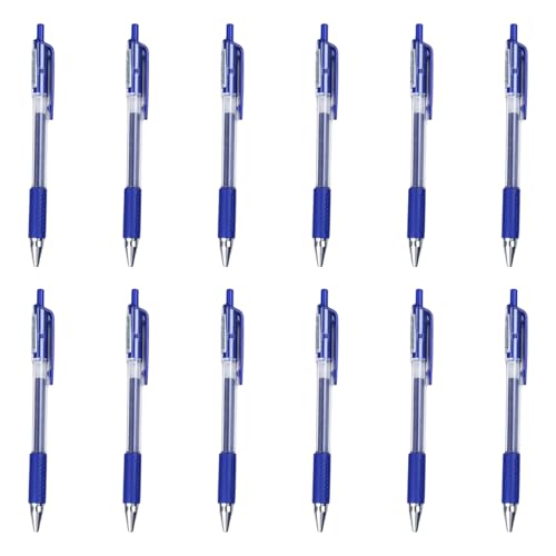 kokdid 12 Stück 0,5 mm Gelschreiber, einziehbar, neutraler Stift, ästhetischer Schreibwarenstift, glattes Schreiben, Gel-Tintenstift, Journaling-Stift von kokdid