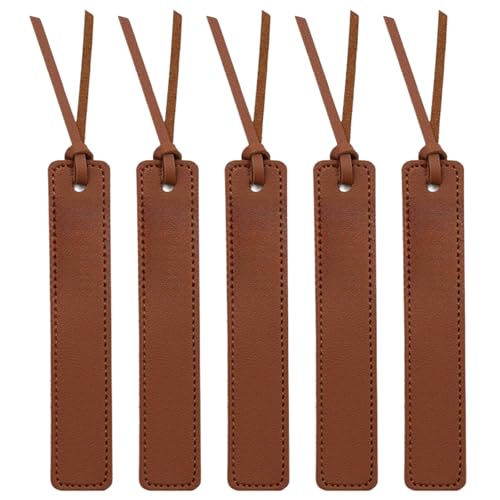 kokdid 5 handgefertigte Leder-Lesezeichen im Vintage-Stil mit traditionellen Quasten, Lesezeichen, Seitenteiler für Buchliebhaber von kokdid