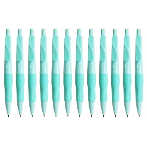 kokdid Druckbleistifte mit Spitzer, 2,0 mm, ergonomischer Druckbleistift, bequemer Griff zum Schreiben, Zeichnen, Skizzieren, 12 Stück von kokdid
