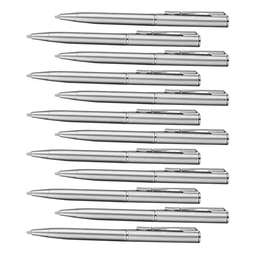 kokdid Eleganter Dreh-Kugelschreiber, 1,0 mm, glattes Schreiben, schwarze Tinte, Schreibwarenstift für die Schule, 12 Stück von kokdid
