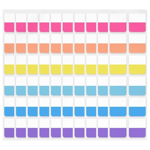 kokdid Haftnotizen, Indexe, Seitenmarkierungen, kleine Datei-Tabs, Lesezeichen, leuchtende Farben, Seitenindexe, Aufkleber, beschreibbare Etiketten von kokdid