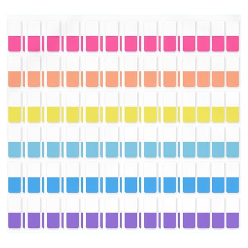 kokdid Haftnotizen, Indexe, Seitenmarkierungen, kleine Datei-Tabs, Lesezeichen, leuchtende Farben, Seitenindexe, Aufkleber, beschreibbare Etiketten von kokdid