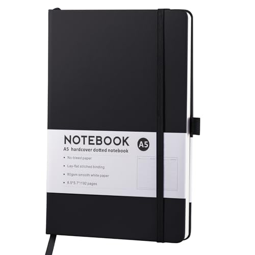 kokdid Hardcover-Notizbuch, 192 Seiten, liniert, Leder, College, liniert, 216 x 145 mm, zum Schreiben von Tagebüchern, Notizen von kokdid