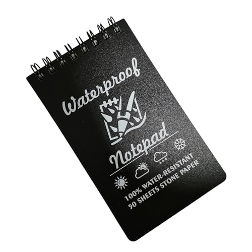 kokdid Wasserdichte Notizbücher Praktisches Taschennotizbuch Kleine Notizblöcke Spiralen Linierte Seiten Feld Notizblock für Outdoor Büro von kokdid