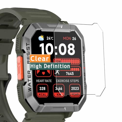 Vaxson 3 Stück Schutzfolie kompatibel mit Blackview W60 smartwatch smart watch, Display folie folien Displayschutzfolie （ nicht Panzer Schutz Glas folie SchutzGlas nicht PanzerGlas ） von kompatibel mit Blackview W60 smart watch