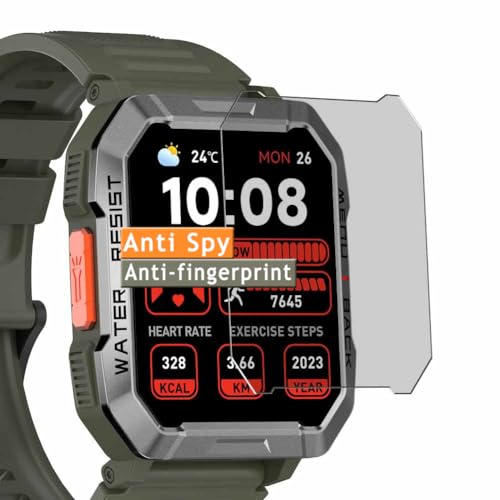 Vaxson Anti Spy Schutzfolie, kompatibel mit Blackview W60 smartwatch smart watch, Display folie folien Displayschutzfolie （ nicht Panzer Schutz Glas folie SchutzGlas nicht PanzerGlas ） von kompatibel mit Blackview W60 smart watch