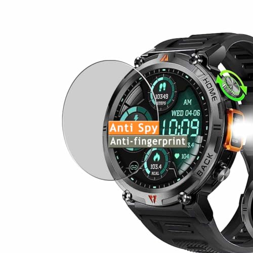 Vaxson Anti Spy Schutzfolie kompatibel mit EIGIIS LaNikar KE3 1.45" smartwatch Smart Watch Display folie folien Displayschutzfolie （ nicht Panzer Schutz Glas folie SchutzGlas nicht PanzerGlas ） von kompatibel mit EIGIIS LaNikar KE3 1.45 smart watch