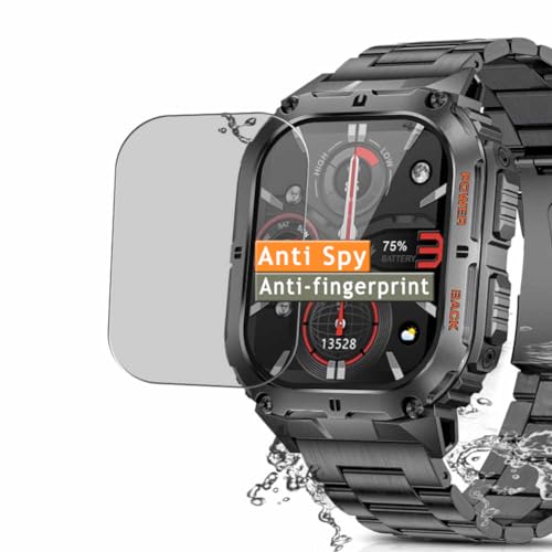 Vaxson Anti Spy Schutzfolie kompatibel mit SUNKTA FOXBOX LIGE SML17 1.95" smart watch smartwatch Display folie folien Displayschutzfolie （ nicht Panzer Schutz Glas folie SchutzGlas nicht PanzerGlas ） von kompatibel mit SUNKTA FOXBOX LIGE SML17