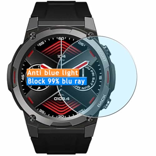 Vaxson 3 Stück Anti Blaulicht Schutzfolie, kompatibel mit ZEBLAZE VIBE 7 PRO smartwatch smart watch, Display Bluelight folie folien Displayschutzfolie （ nicht Panzer Schutz Glas folie SchutzGlas ） von kompatibel mit ZEBLAZE VIBE 7 PRO smart watch