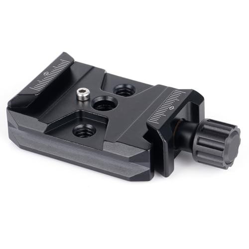 Koolehaoda Arca Swiss QR-Klemme, Schnellwechselplatte, Klemme, Adapter mit 3/8" und 1/4" Schraubenloch, kompatibel mit DSLR-Kamera-Stabilisator, Stativschieber, kardanischer Kugelkopf. Koolehaoda Arca Swiss QR-Klemme, Schnellwechselplatte, Klemme, Adapter mit 3/8" und 1/4" Schraubenloch, kompatibel mit DSLR-Kamera-Stabilisator, Stativschieber, kardanischer Kugelkopf. von koolehaoda