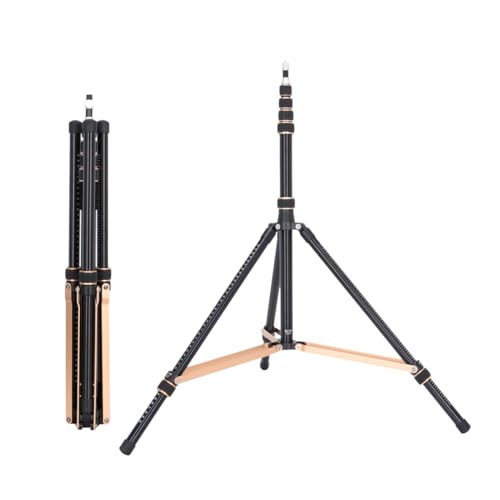 Koolehaoda Fotografie Lichtstativ 252cm tragbares Reisestativ mit 180° umkehrbaren Beinen Lampenstativ für Ringlicht/LED/Stroboskop/Softbox/Fotografie Lampen, Beleuchtungsstativ mit Tragetasche von koolehaoda