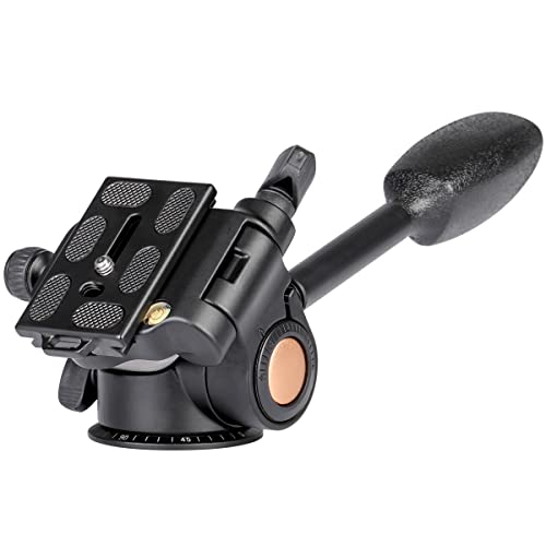 Koolehaoda K-88 Stativkopf, Fluidkopf aus Aluminiumlegierung mit 1/4" QR Platte für DSLR Kamera, Stativ, Slider, Camcorder, Belastung bis 10 kg Koolehaoda K-88 Stativkopf, Fluidkopf aus Aluminiumlegierung mit 1/4" QR Platte für DSLR Kamera, Stativ, Slider, Camcorder, Belastung bis 10 kg von koolehaoda