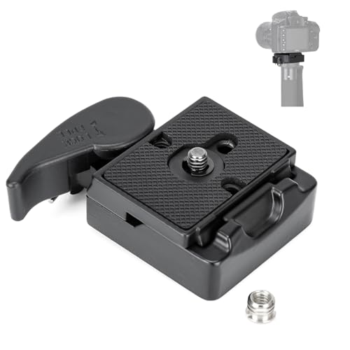 koolehaoda Kamera-Schnellwechselplatte Klemmadapter mit 1/4" -3/8" Schraube für DSLR-Kamerastativ Kugelkopf, kompatibel mit Manfrotto 200PL 323 RC2 Schnellwechselplatte koolehaoda Kamera-Schnellwechselplatte Klemmadapter mit 1/4" -3/8" Schraube für DSLR-Kamerastativ Kugelkopf, kompatibel mit Manfrotto 200PL 323 RC2 Schnellwechselplatte von koolehaoda