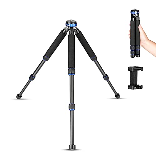 koolehaoda Mini-Stativ, Reise-Stativ, tragbar, mit 1/4" und 3/8" Schraubbefestigung und ausziehbarem Bein-Design, maximale Traglast 10 kg, für DSLR-Kamera, Videorecorder, Handy (MT-03) von koolehaoda
