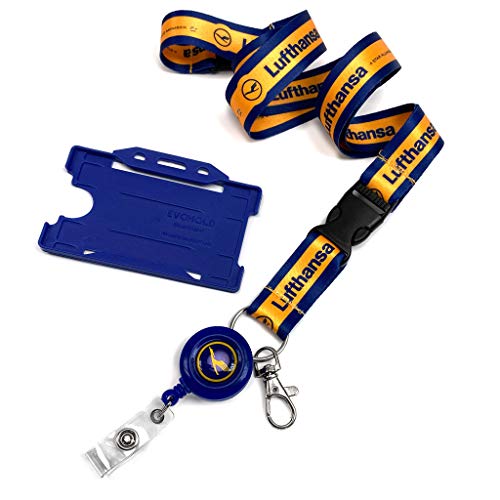 Lufthansa Umhängeband-Set mit altem Logo, Sublimationsdruck von koolkrew