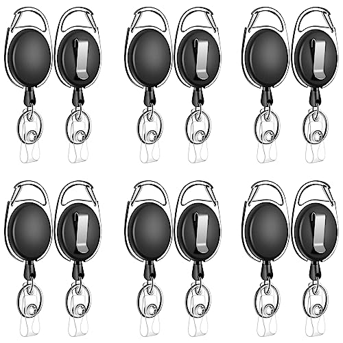 Robuste einziehbare Ausweishalter, Chargenhalter, Namensschild-Clips, Schlüsselanhänger, Ausweishalter, Schlüsselkarte, einziehbarer Halter, Spule, Clip für Büroangestellte, Ärzte, Krankenschwestern, von koorito
