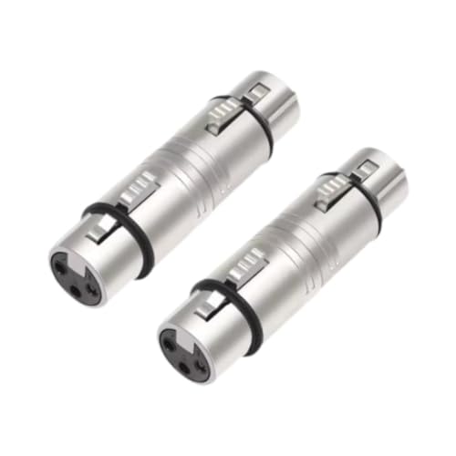 kowaku 2 Stücke XLR -Adapter Mikrofonlinienadapter effektiv 3 Pin XLR weiblich zu weiblich für Live -Sendungen Aufnahmen DJ Party kowaku 2 Stücke XLR -Adapter Mikrofonlinienadapter effektiv 3 Pin XLR weiblich zu weiblich für Live -Sendungen Aufnahmen DJ Party von kowaku