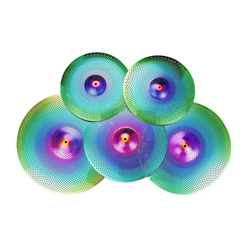 kowaku 5 Stück Low Volumen -Becken Pack 14 "Hi Hut 16" Crash 18 '"Rash 20" Ride Professional Schlagzeuger, der für den Probenraum übt, Bunt kowaku 5 Stück Low Volumen -Becken Pack 14 "Hi Hut 16" Crash 18 '"Rash 20" Ride Professional Schlagzeuger, der für den Probenraum übt, Bunt von kowaku