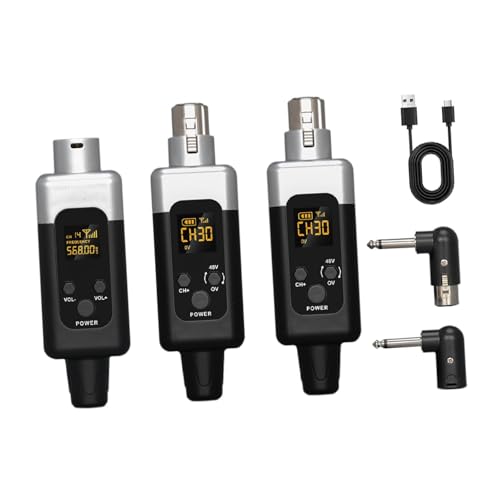 kowaku Mikrofon-Sender-Empfänger-Mikrofon-Adapter, einfach zu bedienendes tragbares kabelloses Mikrofonsystem für Lautsprecher, KTV, Heimkino, 3 Stück kowaku Mikrofon-Sender-Empfänger-Mikrofon-Adapter, einfach zu bedienendes tragbares kabelloses Mikrofonsystem für Lautsprecher, KTV, Heimkino, 3 Stück von kowaku