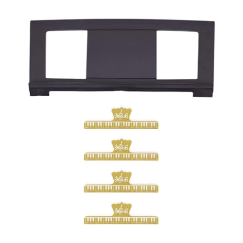 kowaku Notenständer für Elektronische Keyboards, Notenhalter für Keyboards, Aufbewahrung Tragbarer Notenständer, Klavierzubehör für Anfänger, mit Vier Goldenen Clips kowaku Notenständer für Elektronische Keyboards, Notenhalter für Keyboards, Aufbewahrung Tragbarer Notenständer, Klavierzubehör für Anfänger, mit Vier Goldenen Clips von kowaku