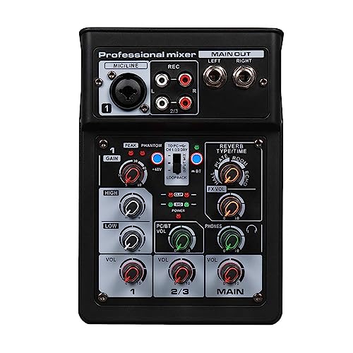 kowaku Professioneller Audiomixer, 48-V-Phantomspeisung, DJ-Controller, digitale USB-Soundkarte, Konsolensystemschnittstelle für Bühne, von kowaku
