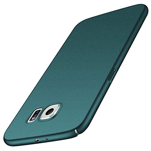 kqimi Hülle für Samsung Galaxy S6 Ultradünne Leichte Matte Handyhülle Einfache Stoßfeste Kratzfeste Ganzkörper Hülle kompatibel mit Samsung Galaxy S6 (5.1'') 2015 (Steinsand Grün) von kqimi