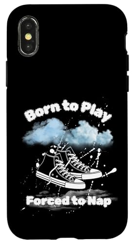 Born to Play – Lustiger Spruch für Sportkids Hülle für iPhone X/XS von kriv71