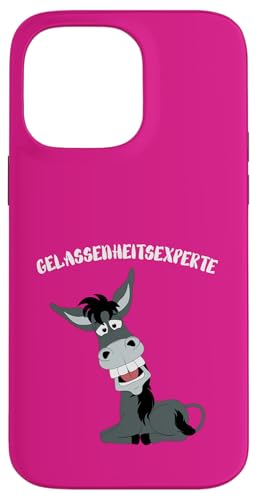 GELASSENHEIT AUF ZWEI BEINEN Lustiges Esel Design Hülle für iPhone 14 Pro Max von kriv71