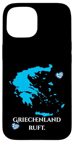 Griechenland ruft – Mein Herz schlägt in Blau-Weiß Hülle für iPhone 15 von kriv71