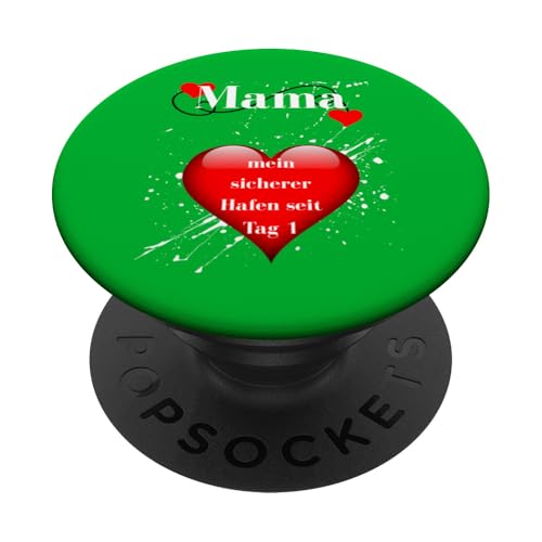 Mein sicherer Hafen – Dankbarer Spruch für Mama PopSockets Klebender PopGrip von kriv71