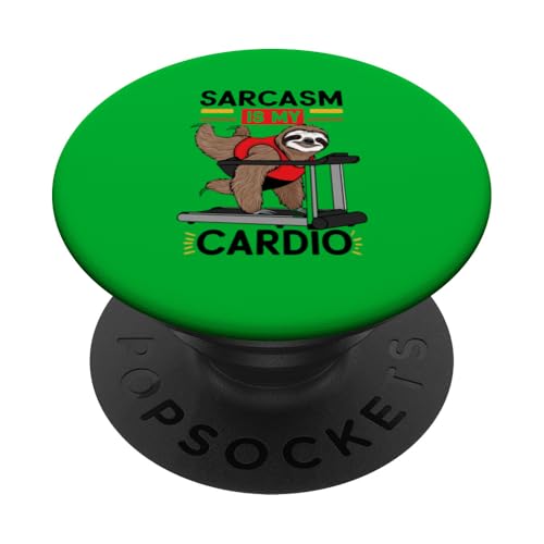 Sarcasm Faultier Laufband Fun PopSockets Klebender PopGrip von kriv71