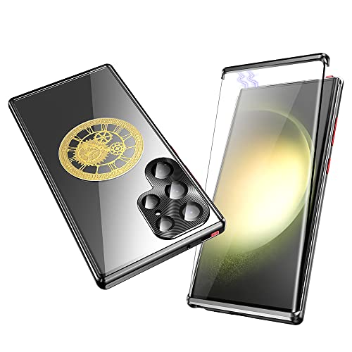 ksscaly Hülle für Samsung Galaxy S23 Ultra, 360 Grad Schutz Case Kompatibel mit Magsafe Rückseite Cover+Schutzfolie+Magnetische Adsorption Metallrahmen Handyhülle mit Safty Lock für S23U (Schwarz) ksscaly Hülle für Samsung Galaxy S23 Ultra, 360 Grad Schutz Case Kompatibel mit Magsafe Rückseite Cover+Schutzfolie+Magnetische Adsorption Metallrahmen Handyhülle mit Safty Lock für S23U (Schwarz) von ksscaly