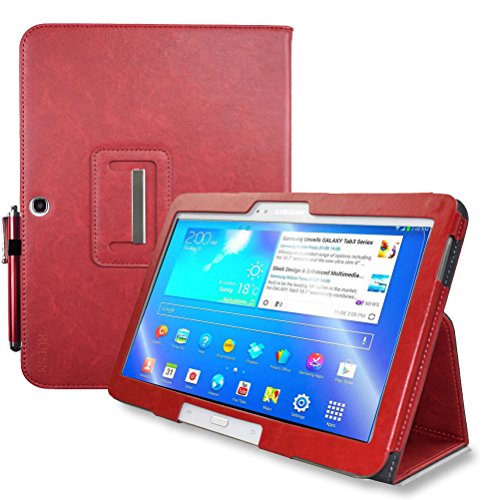 Kuesn Klapphülle für Samsung Galaxy Tab 3 10.1 GT-P5200 P5210 P5220 Tablet mit Magnetverschluss (Rot) von kuesn